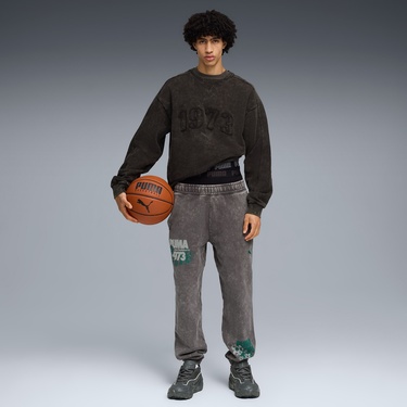  Puma Hoopocalypse Crew Erkek Siyah Basketbol Sweatshirt