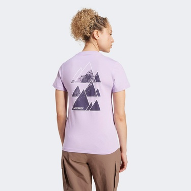  adidas Athlete Kadın Mor Günlük T-Shirt