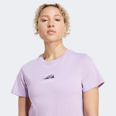  adidas Athlete Kadın Mor Günlük T-Shirt