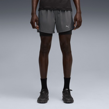  Puma Run Velocity 2in1 Erkek Gri Koşu Şortu
