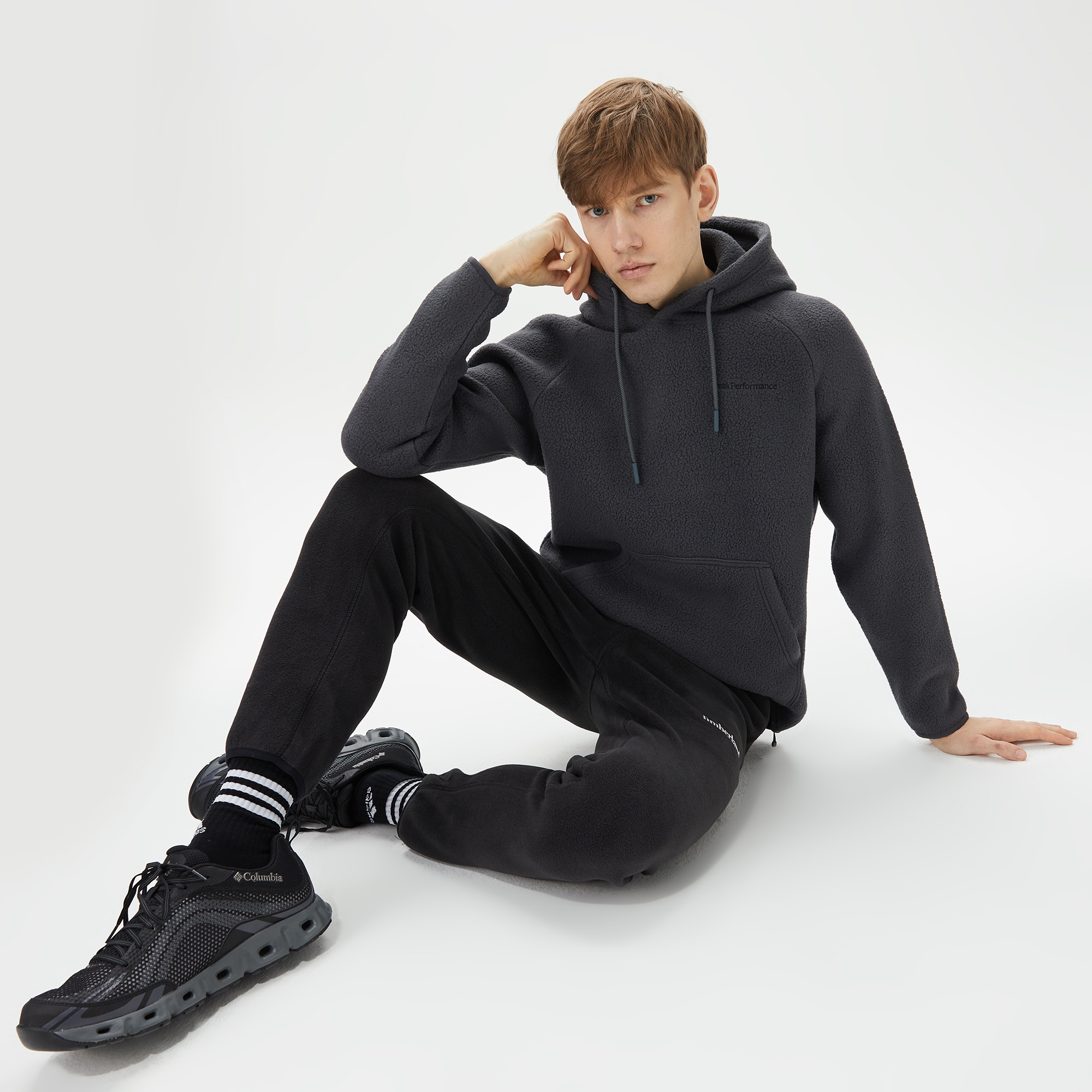 Peak Performance Fleece Hood Erkek Gri Outdoor Polar