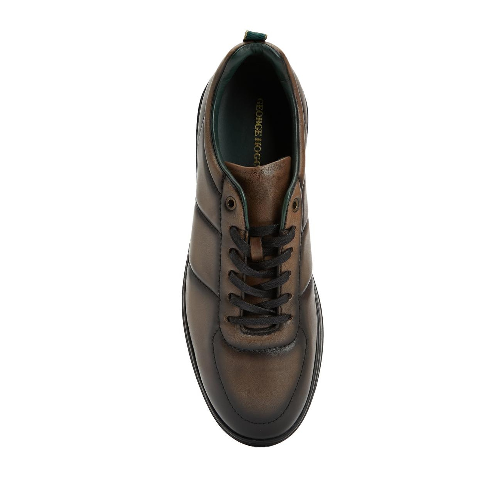 George Hogg Erkek Kahverengi Günlük Rahat Deri Sneaker