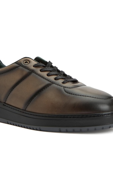  George Hogg Erkek Kahverengi Günlük Rahat Deri Sneaker