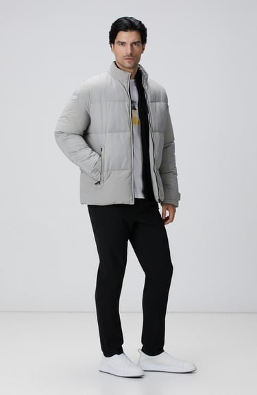  Network Erkek Taş N-Tech Dik Yaka Puffer Mont