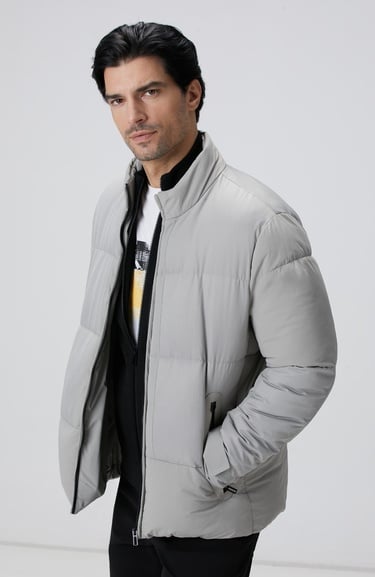  Network Erkek Taş N-Tech Dik Yaka Puffer Mont