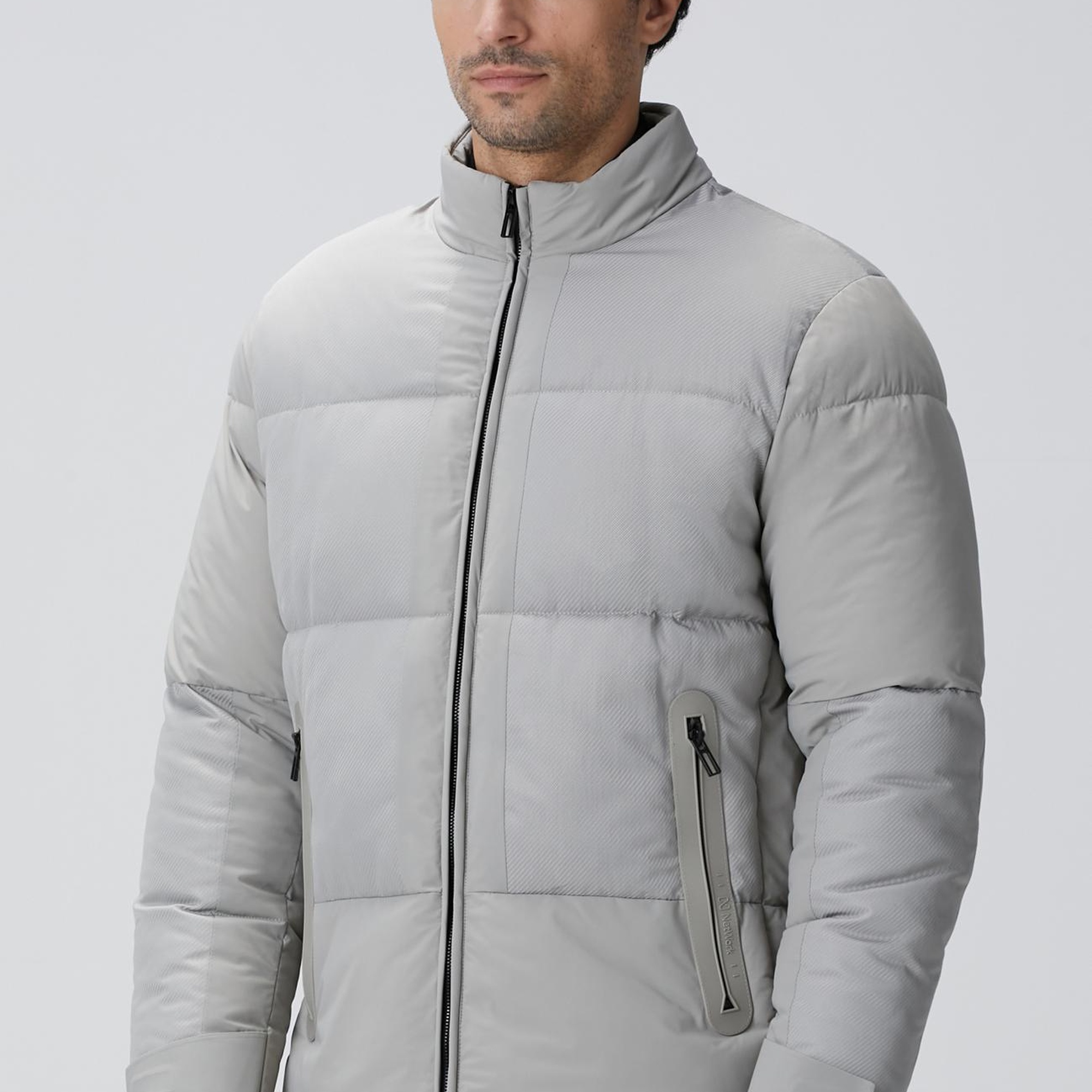 Network Erkek Taş N-Tech Dik Yaka Puffer Mont