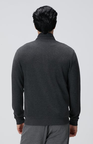  Network Erkek Antrasit Dik Yaka Fermuarlı Sweatshirt