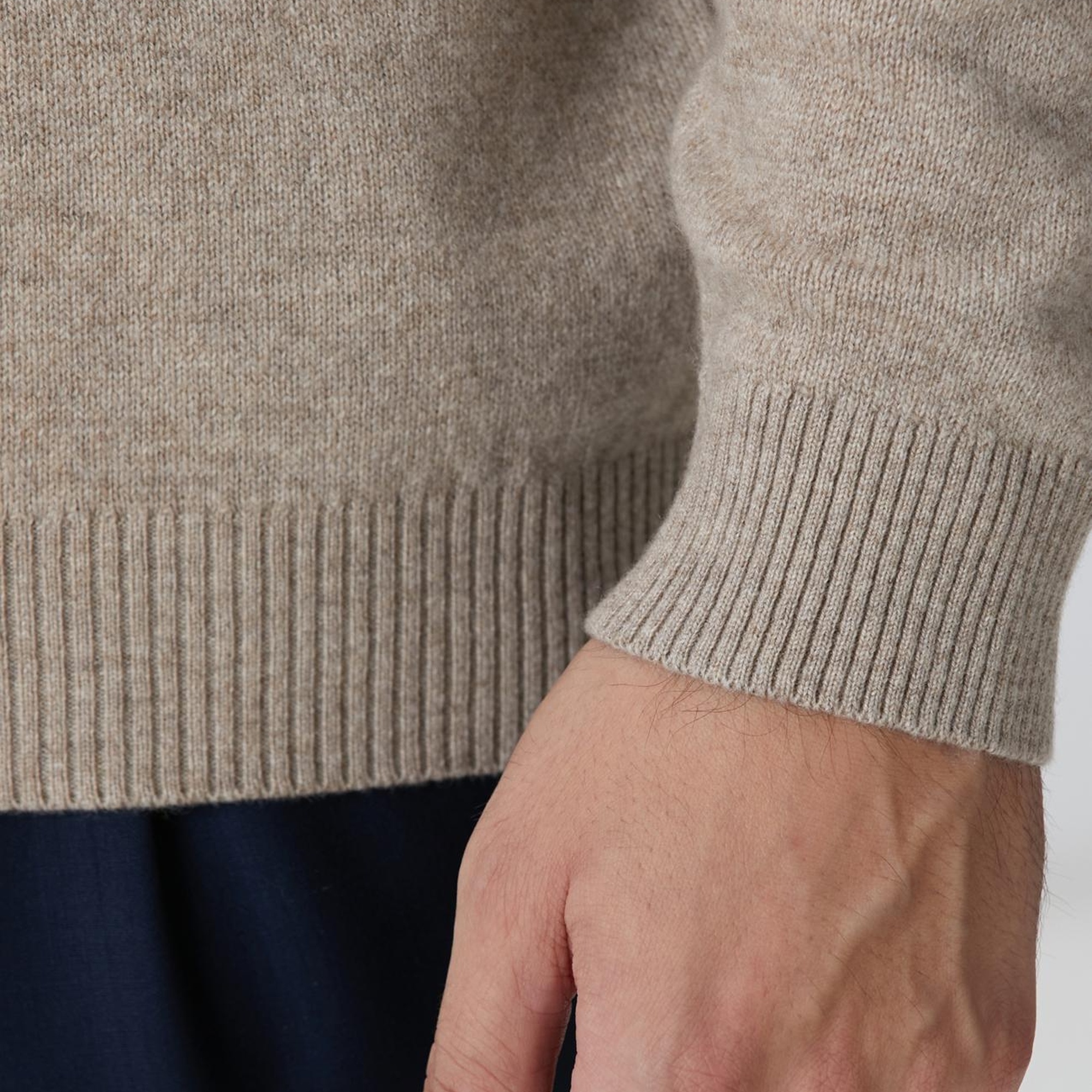 Network Erkek Limited Bej Melanj Kaşmir Triko