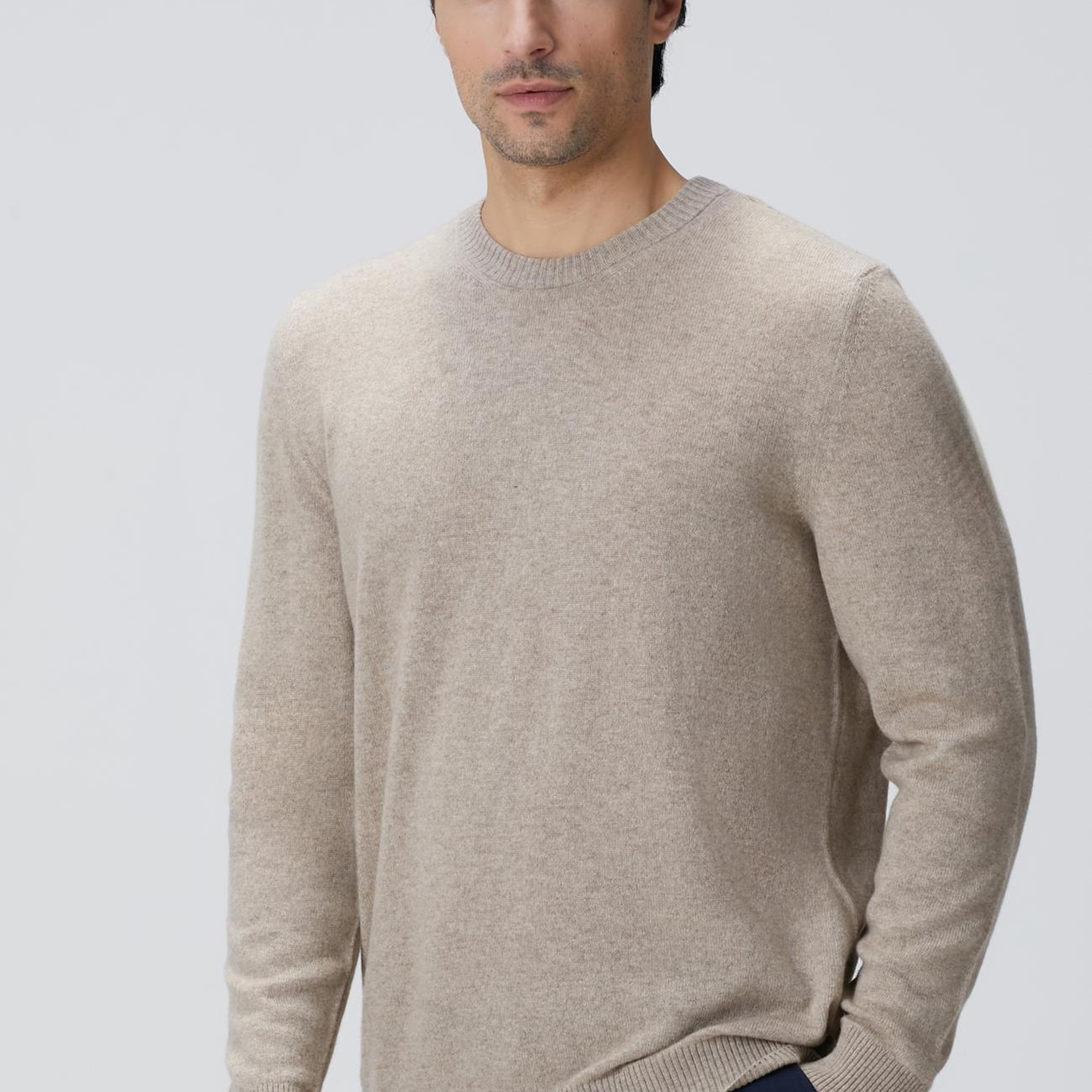 Network Erkek Limited Bej Melanj Kaşmir Triko