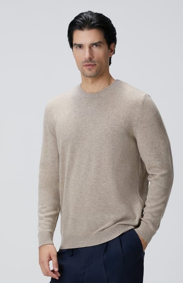  Network Erkek Limited Bej Melanj Kaşmir Triko