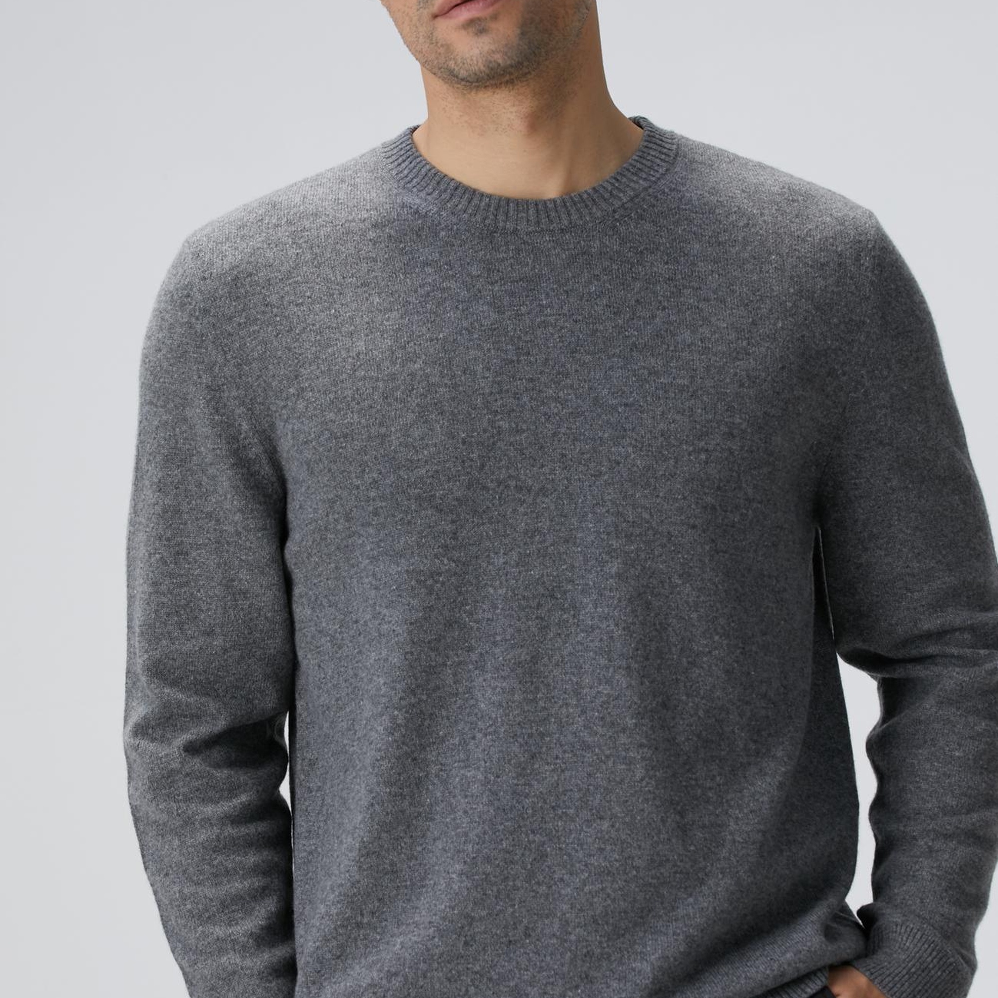 Network Erkek Limited Gri Melanj Kaşmir Triko