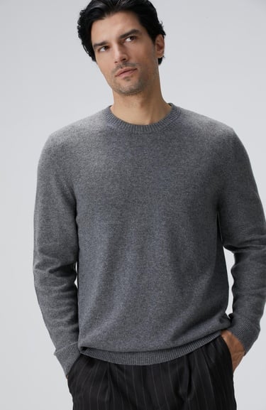  Network Erkek Limited Gri Melanj Kaşmir Triko