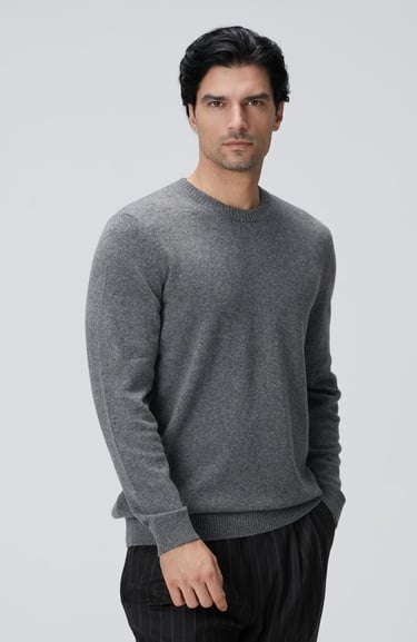  Network Erkek Limited Gri Melanj Kaşmir Triko
