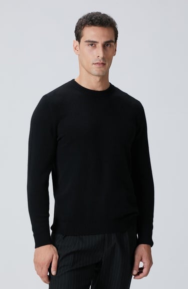  Network Erkek Limited Siyah Kaşmir Kazak