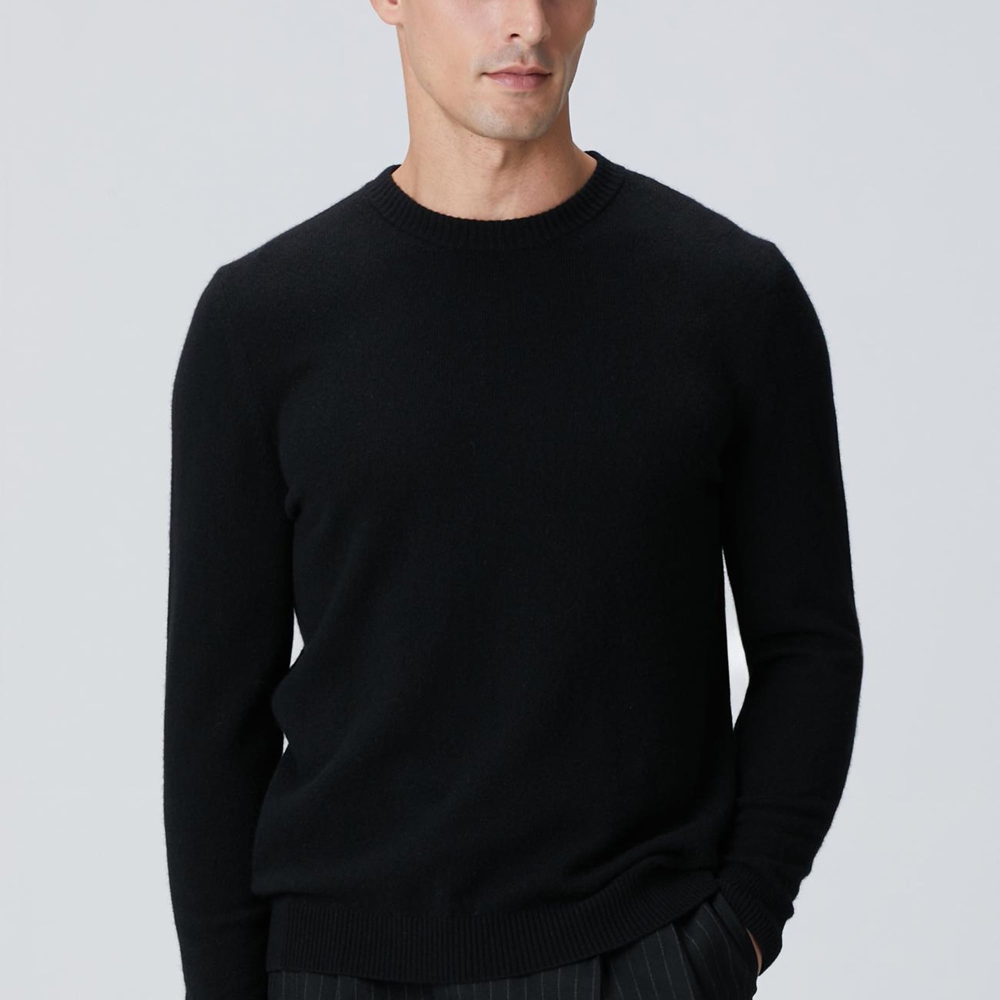 Network Erkek Limited Siyah Kaşmir Kazak