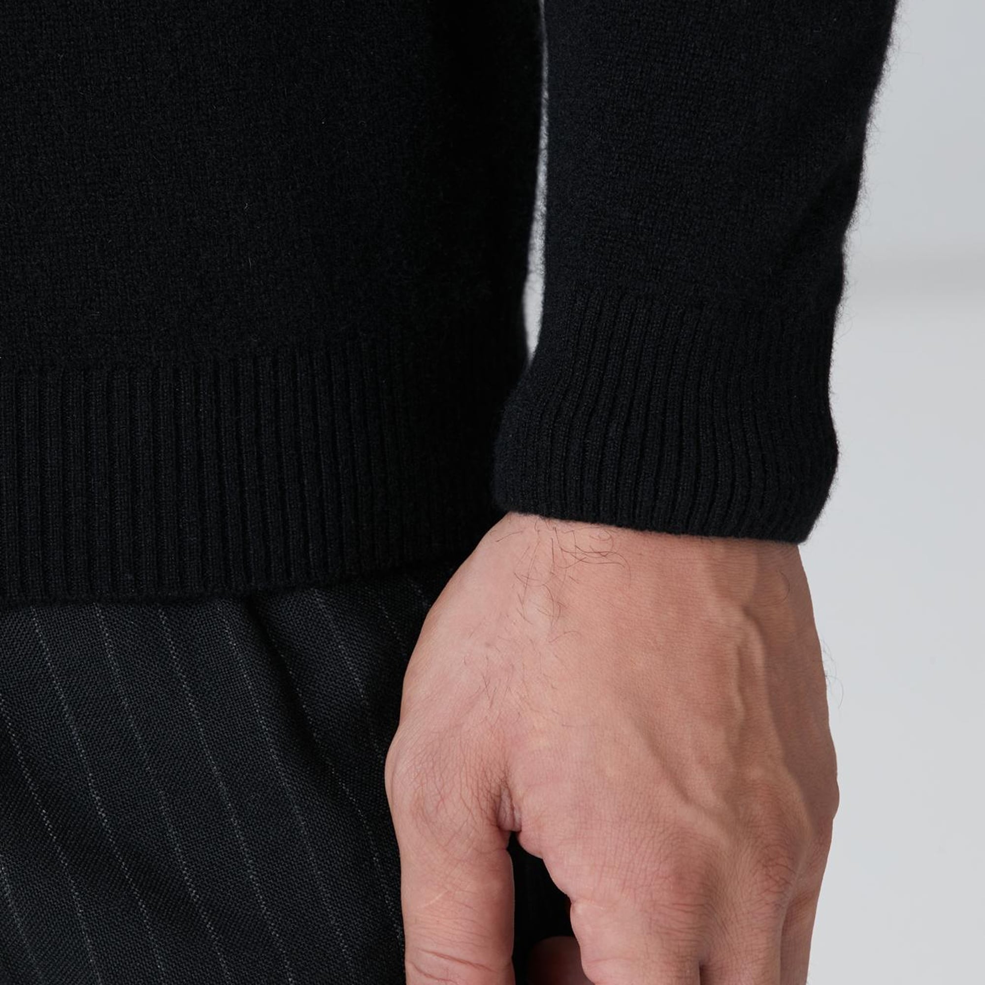 Network Erkek Limited Siyah Kaşmir Kazak