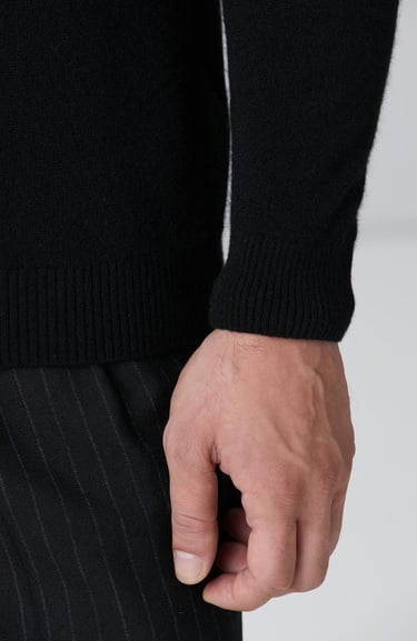  Network Erkek Limited Siyah Kaşmir Kazak