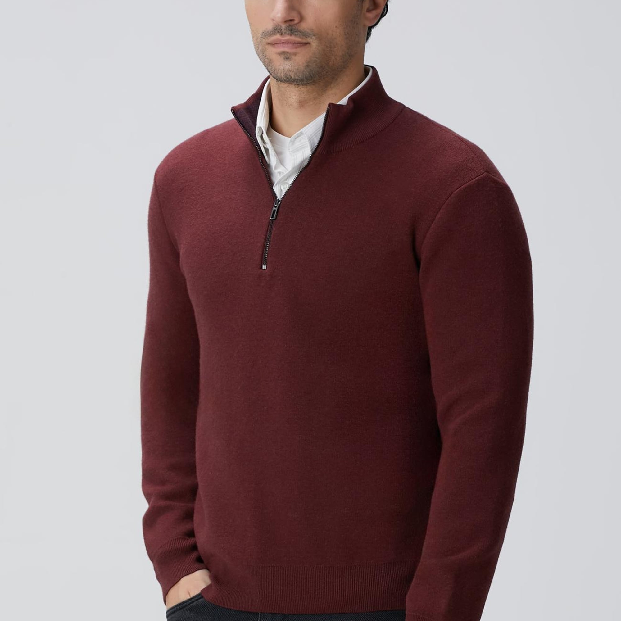 Network Erkek Bordo Triko Kazak