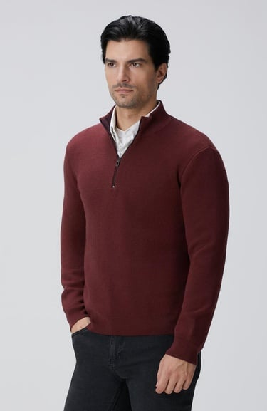  Network Erkek Bordo Triko Kazak