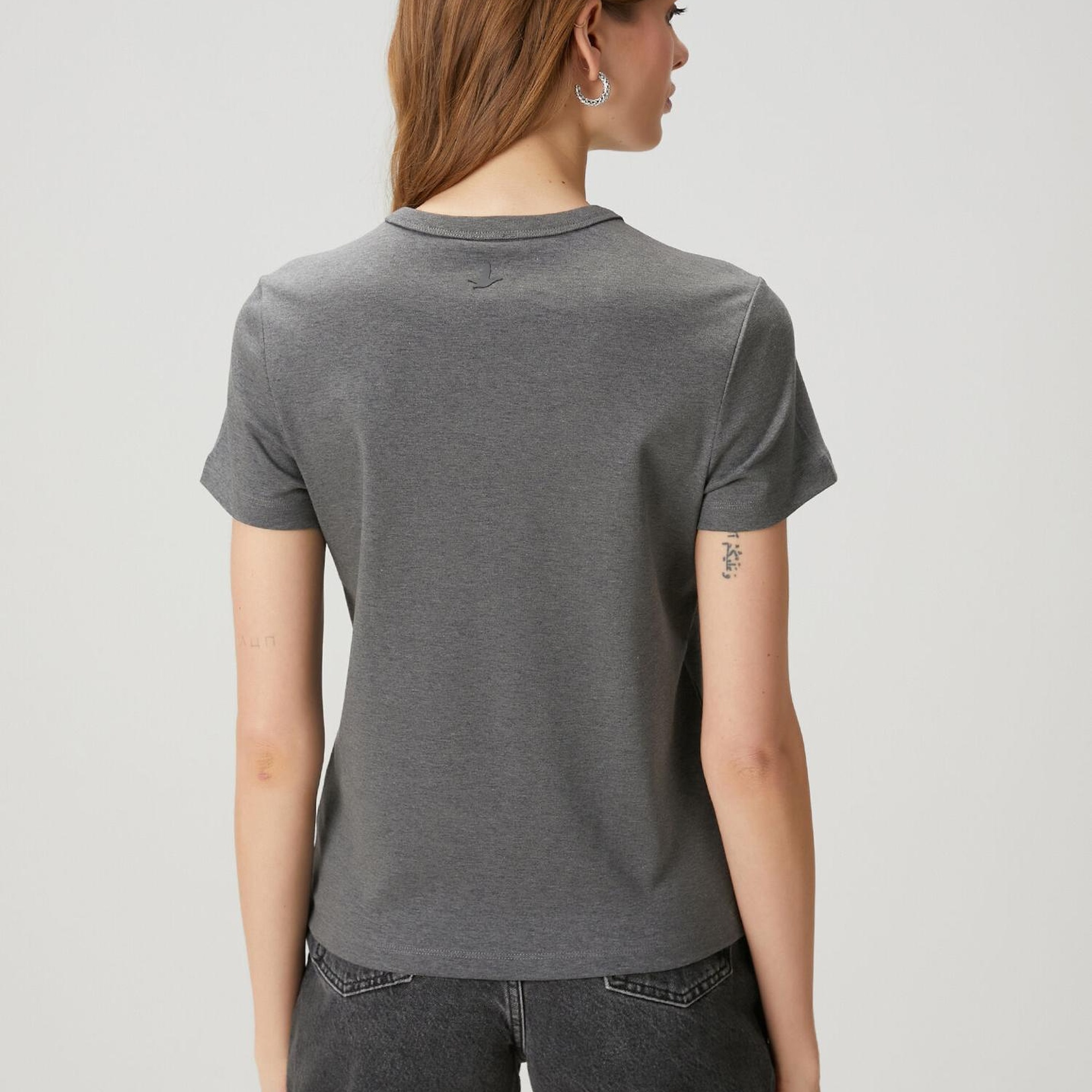 Beymen Club Kadın Gri Melanj T-shirt