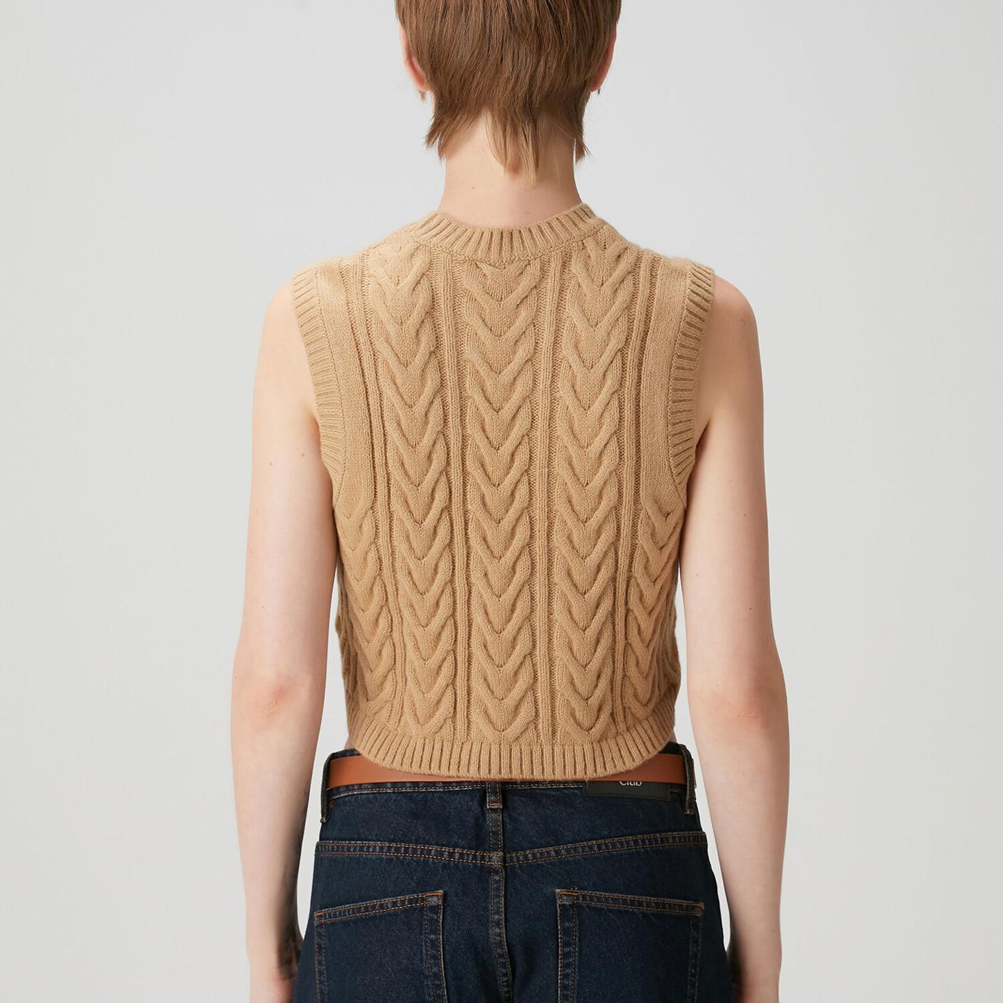 Beymen Club Kadın Camel Örgü Crop Triko