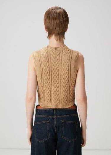  Beymen Club Kadın Camel Örgü Crop Triko