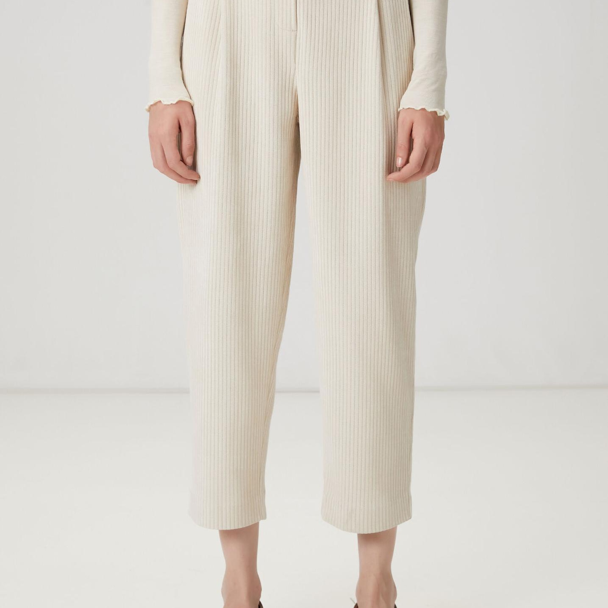 Beymen Club Kadın Ekru Fitilli Havuç Pantolon