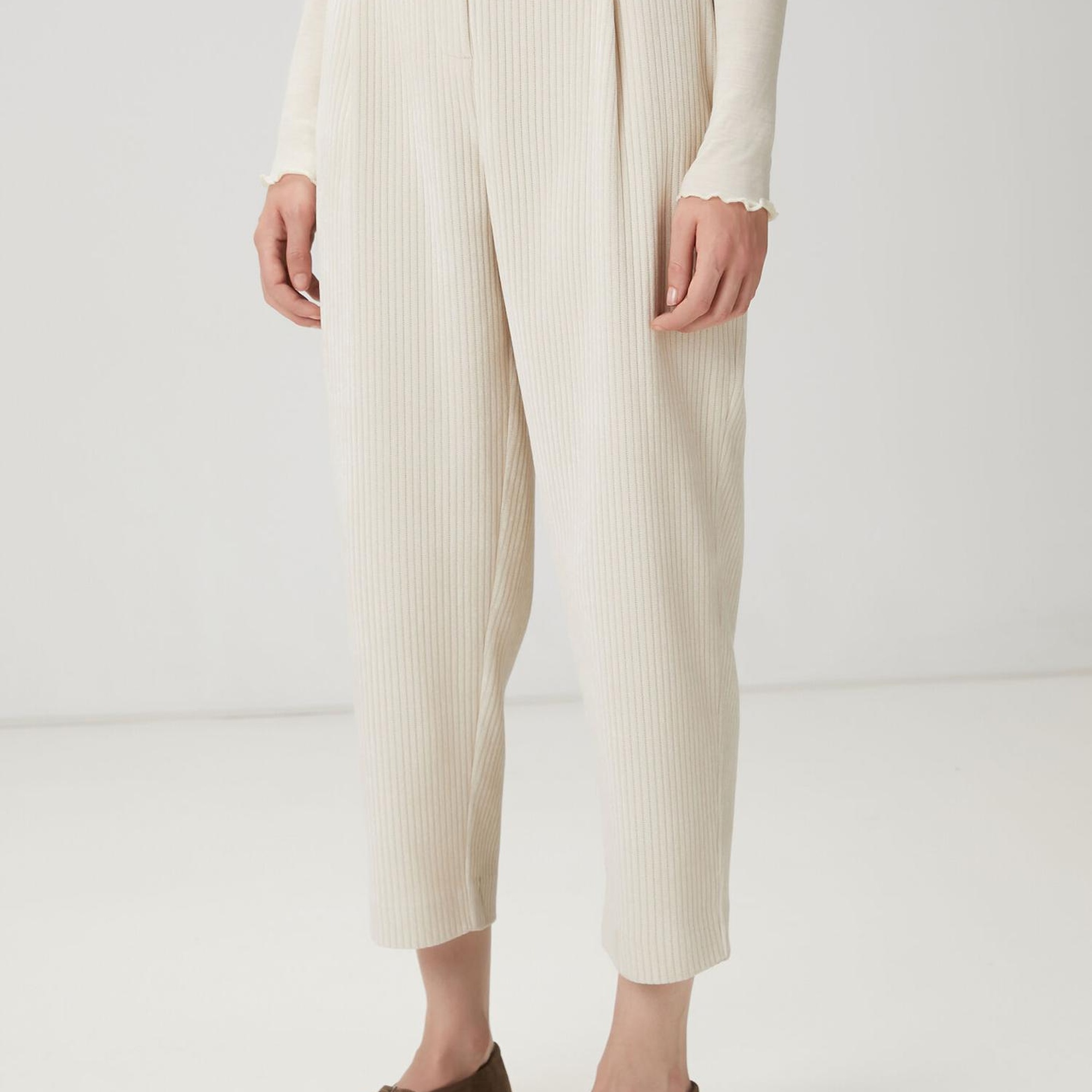 Beymen Club Kadın Ekru Fitilli Havuç Pantolon