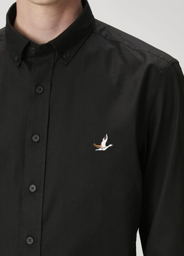  Beymen Club Erkek Slim Fit Siyah Oxford Gömlek