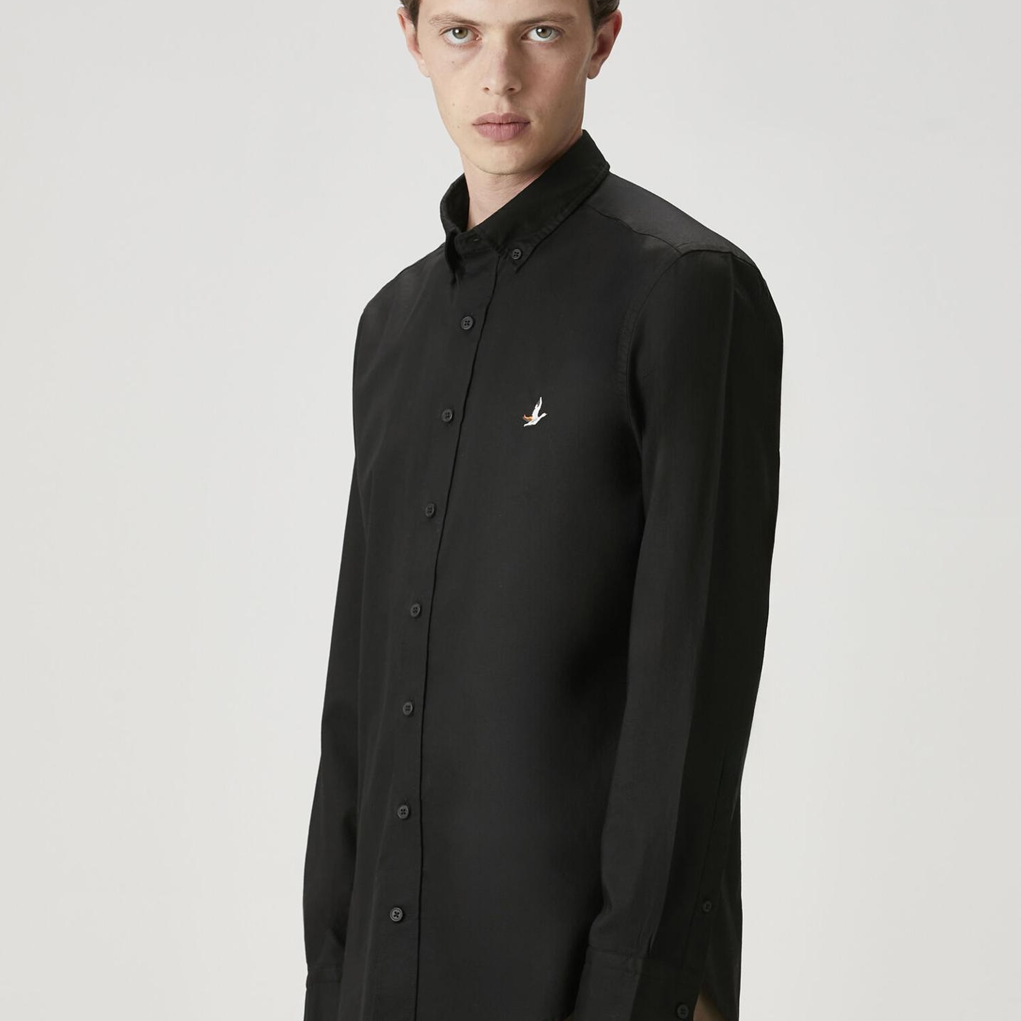 Beymen Club Erkek Slim Fit Siyah Oxford Gömlek