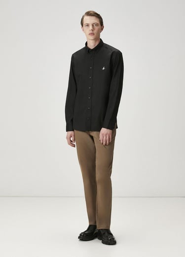  Beymen Club Erkek Slim Fit Siyah Oxford Gömlek