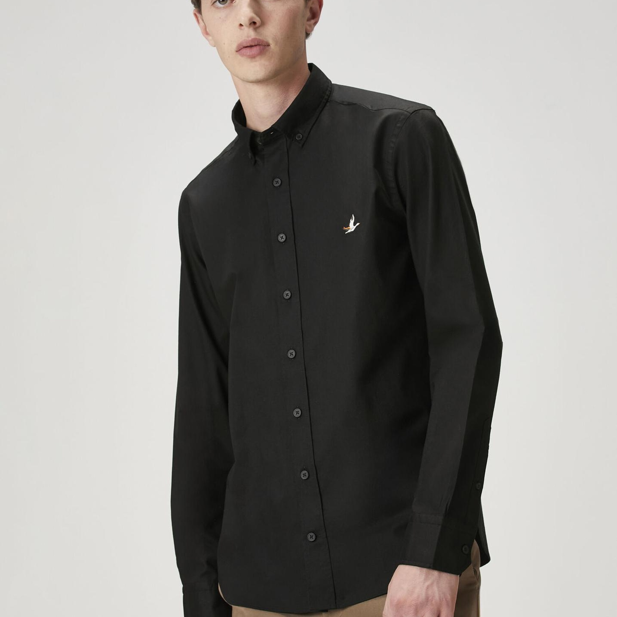 Beymen Club Erkek Slim Fit Siyah Oxford Gömlek