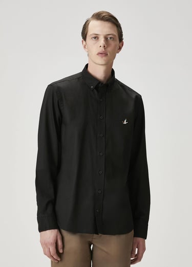  Beymen Club Erkek Slim Fit Siyah Oxford Gömlek