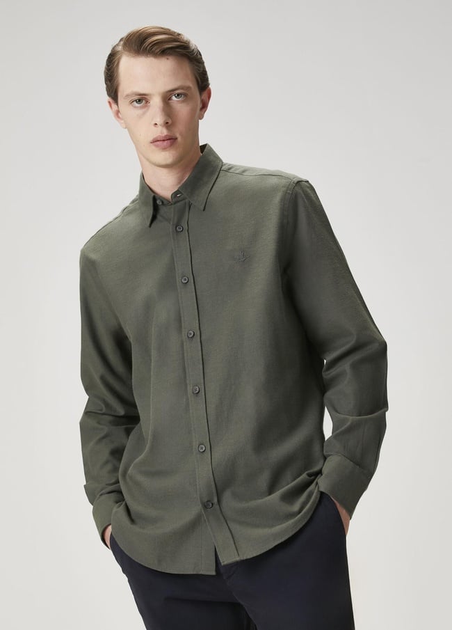 Beymen Club Erkek Comfort Fit Haki Gömlek
