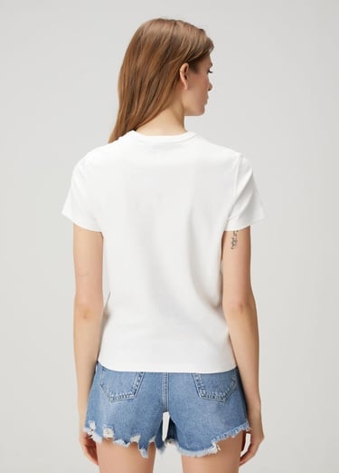  Beymen Club Kadın Kırık Beyaz T-shirt