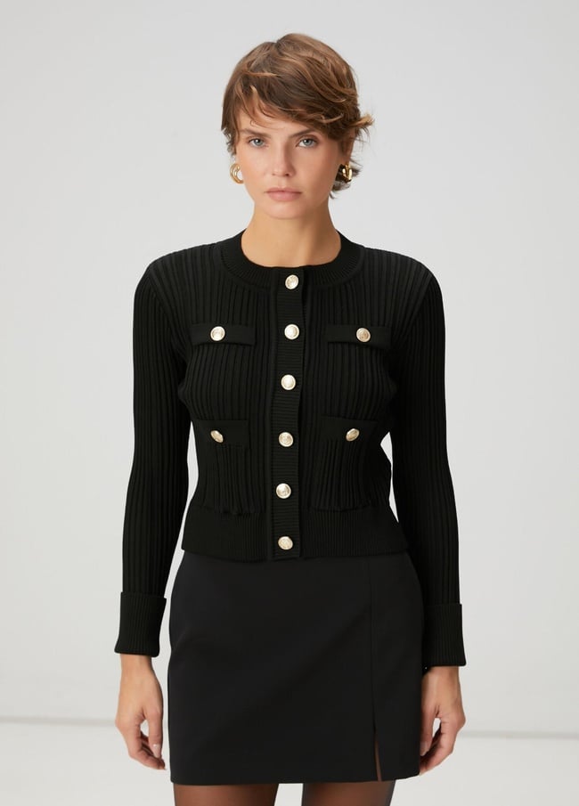  Beymen Club Kadın Siyah Triko Ceket