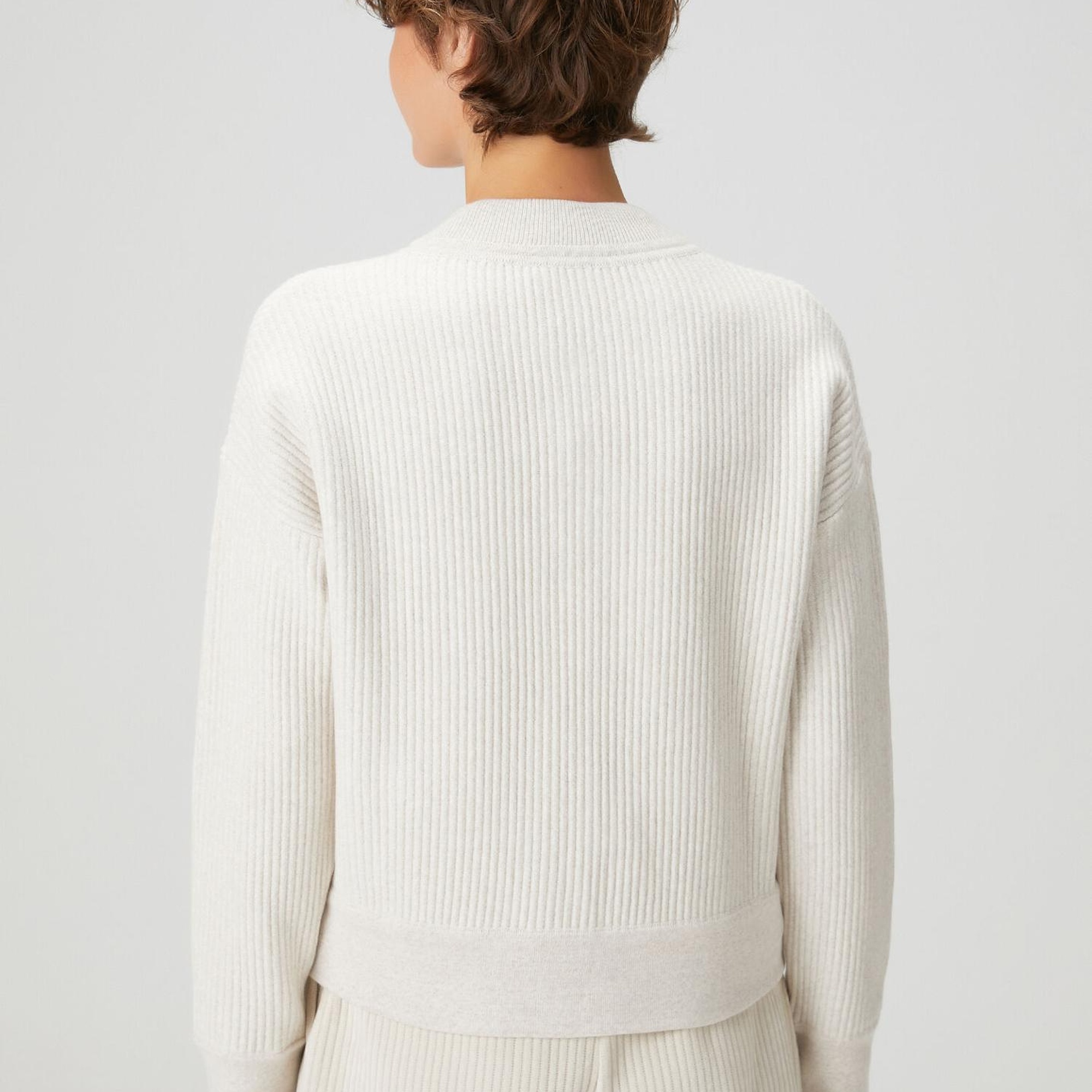 Beymen Club Kadın Açık Bej Ottoman Dokulu Yün Bomber Ceket