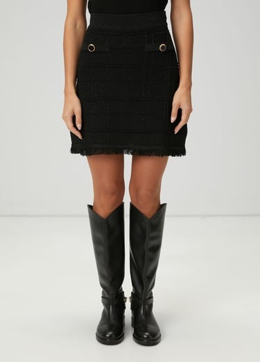  Beymen Club Kadın Siyah Simli Mini Etek