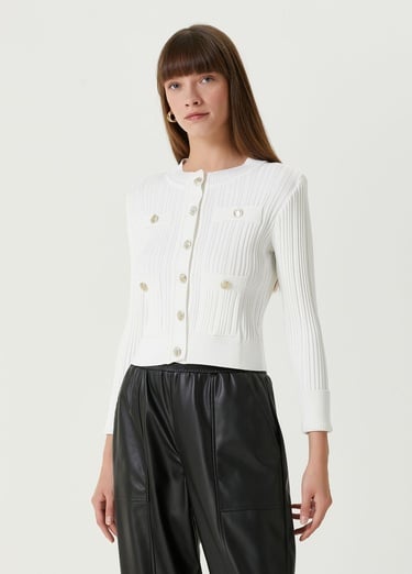  Beymen Club Kadın Kırık Beyaz Triko Ceket