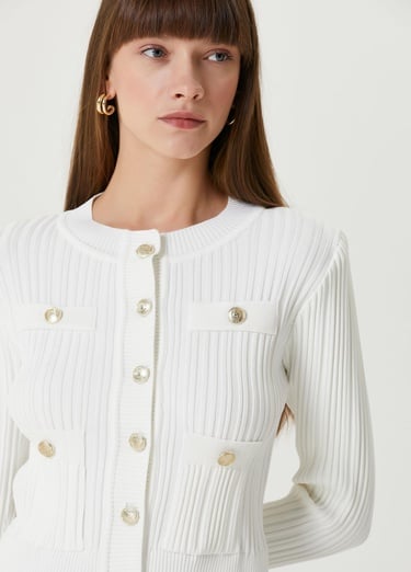  Beymen Club Kadın Kırık Beyaz Triko Ceket
