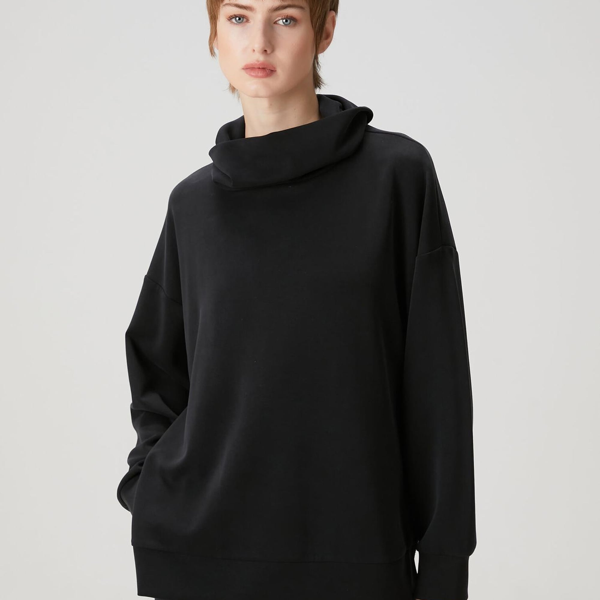 Beymen Club Kadın Siyah Fermuar Detaylı Sweatshirt