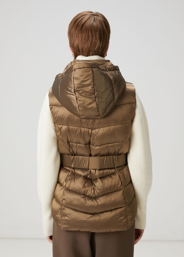  Beymen Club Kadın Kahverengi Kapüşonlu Puffer Yelek