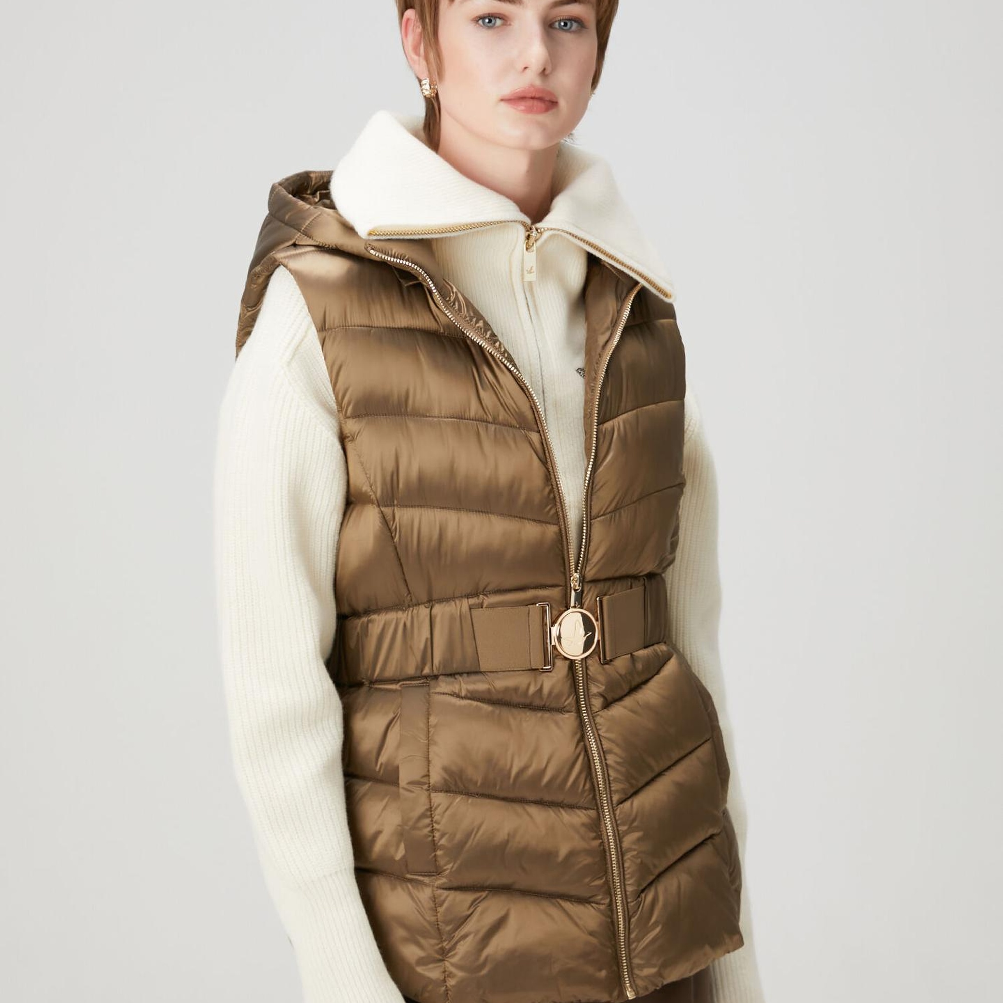 Beymen Club Kadın Kahverengi Kapüşonlu Puffer Yelek