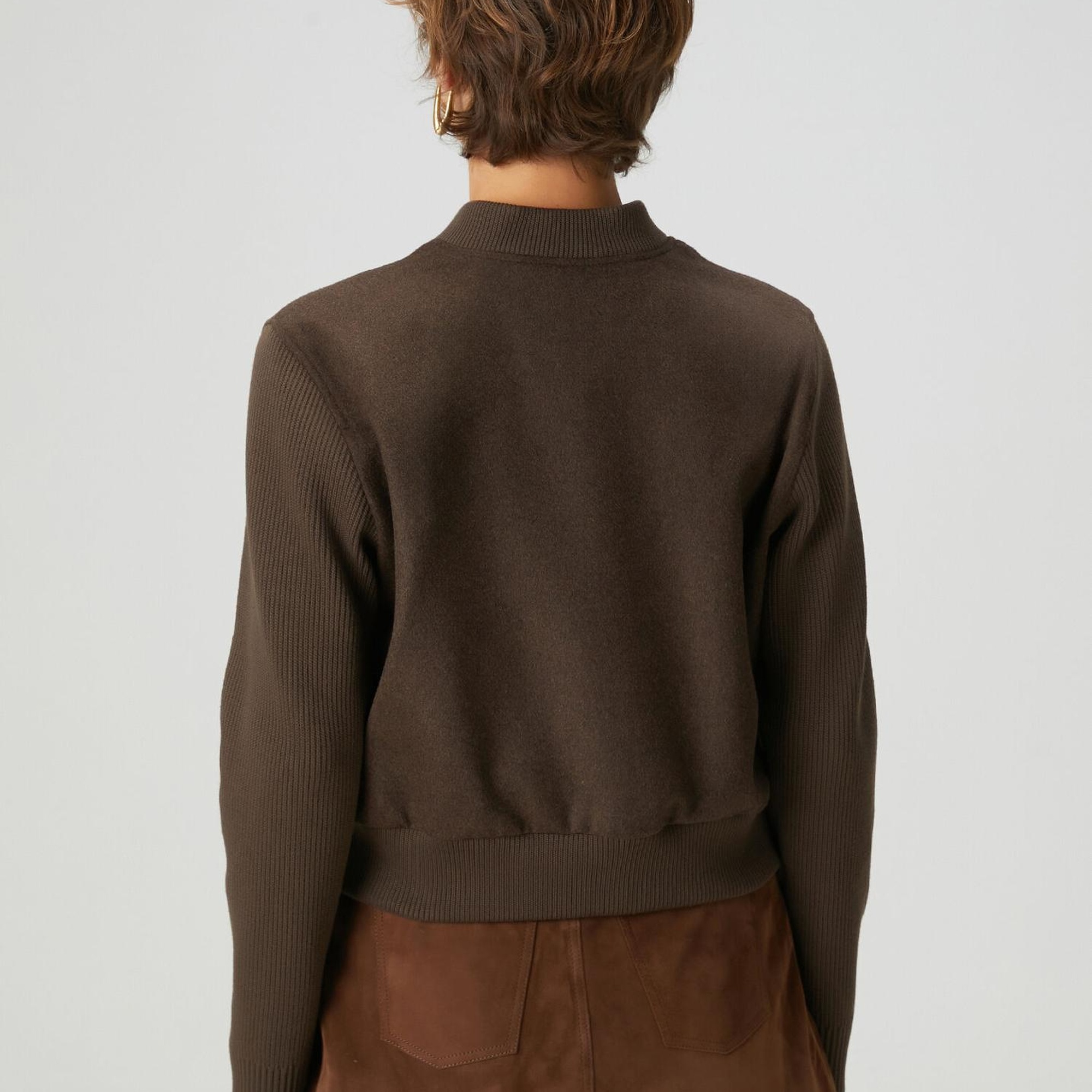 Beymen Club Kadın Kahverengi Yün Kaşe Bomber Ceket