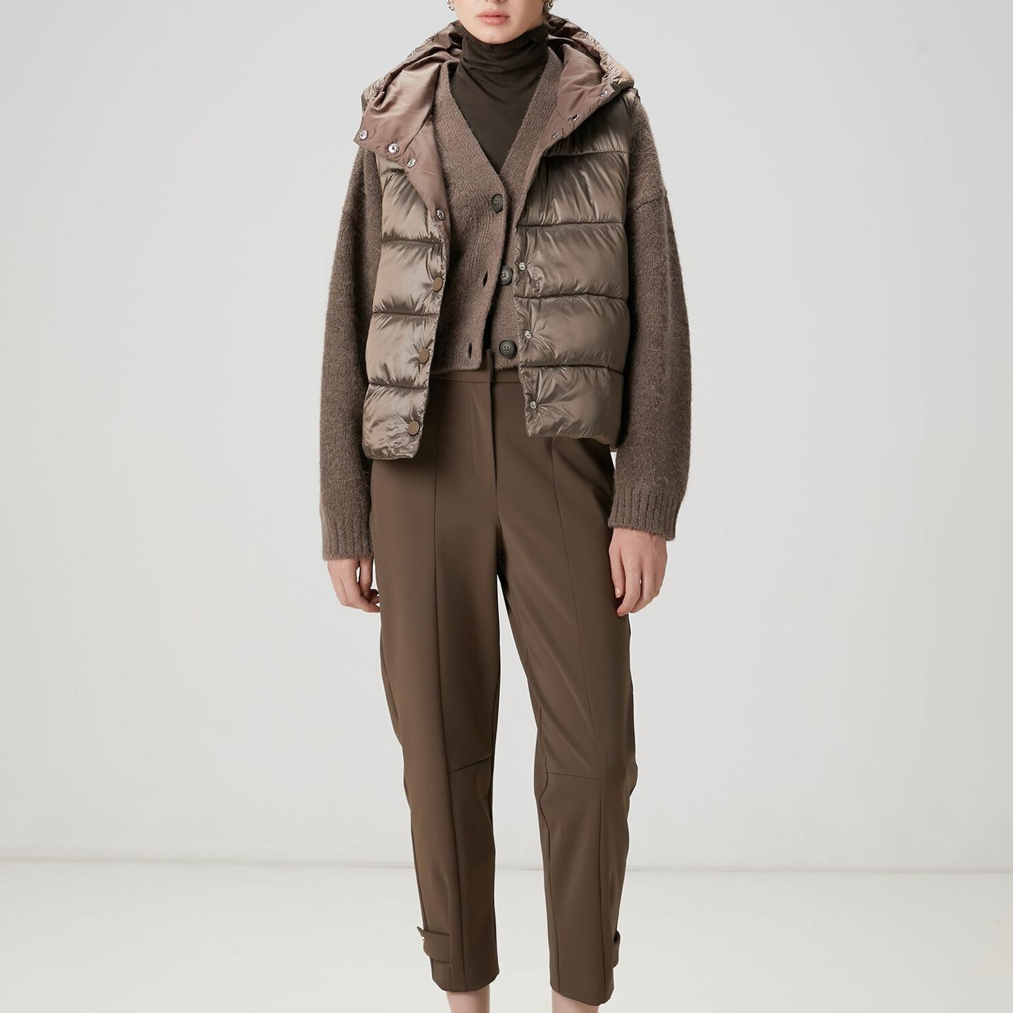 Beymen Club Kadın Vizon Kapüşonlu Puff Yelek