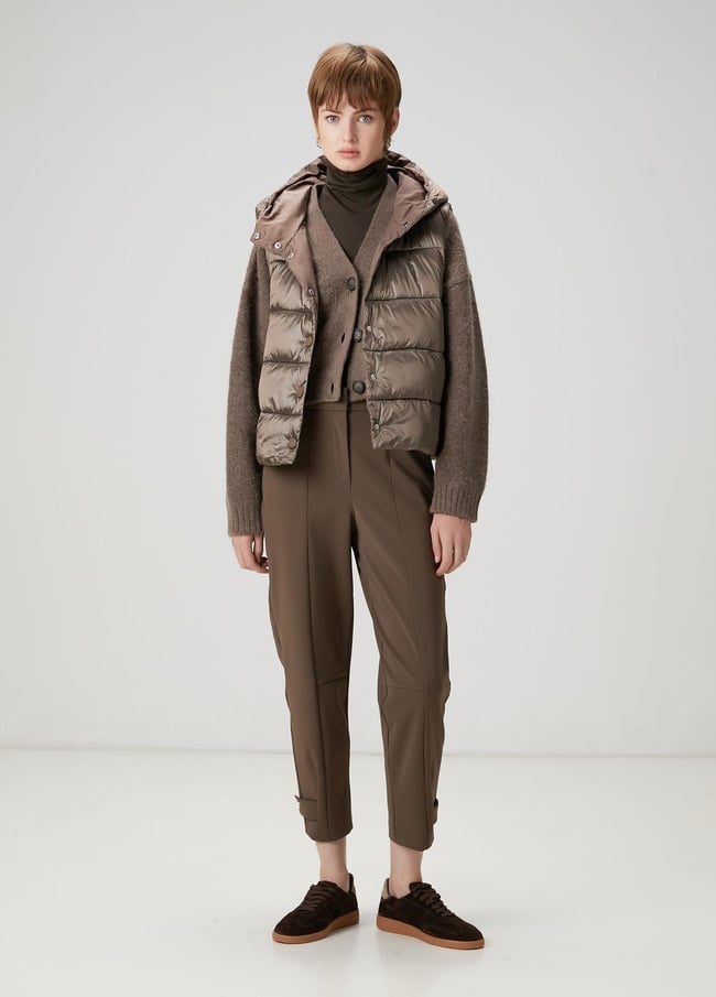  Beymen Club Kadın Vizon Kapüşonlu Puff Yelek