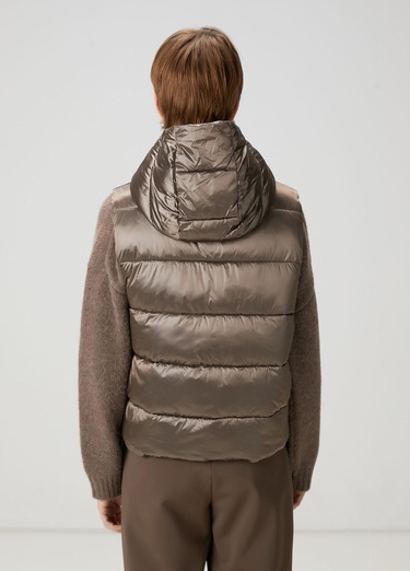  Beymen Club Kadın Vizon Kapüşonlu Puff Yelek