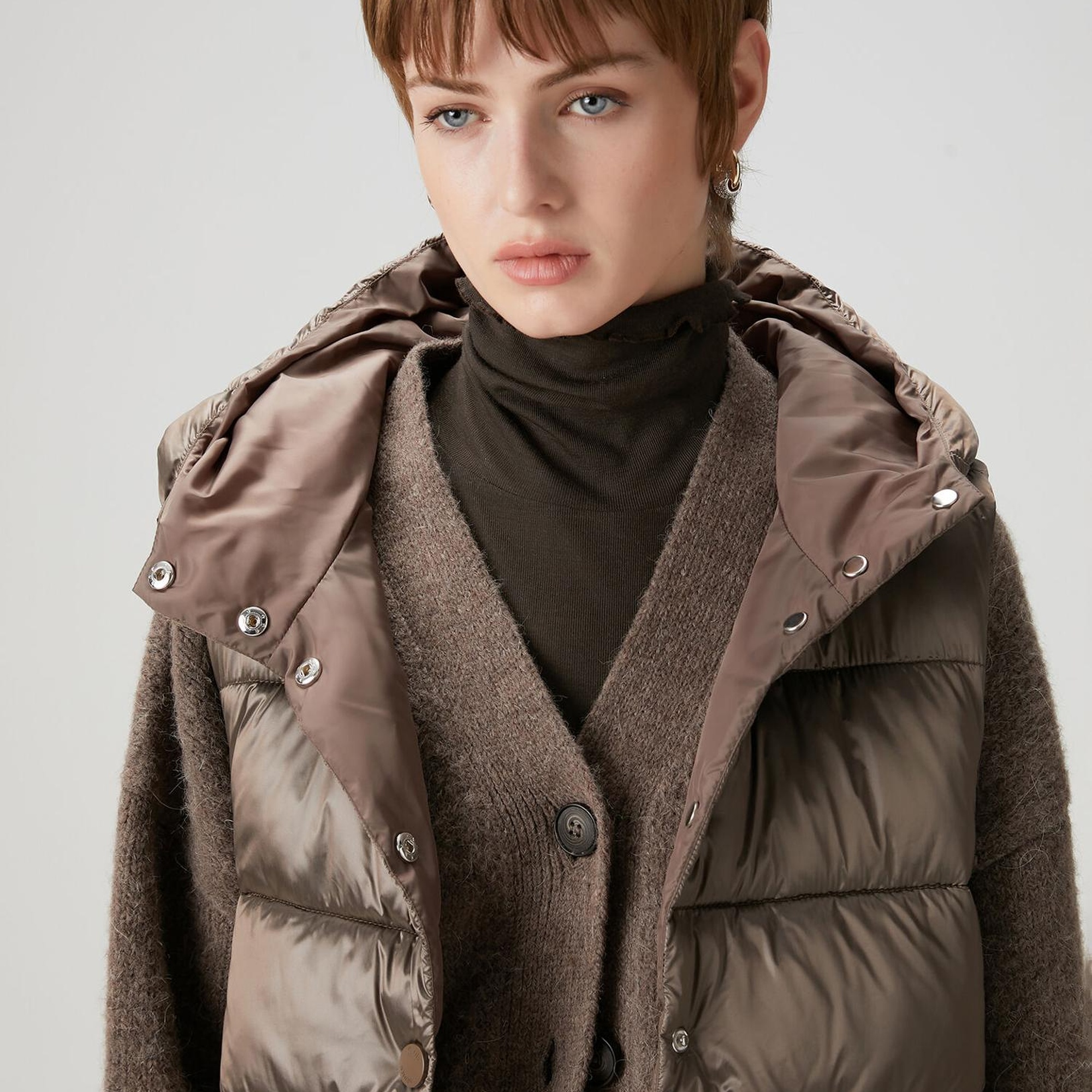 Beymen Club Kadın Vizon Kapüşonlu Puff Yelek