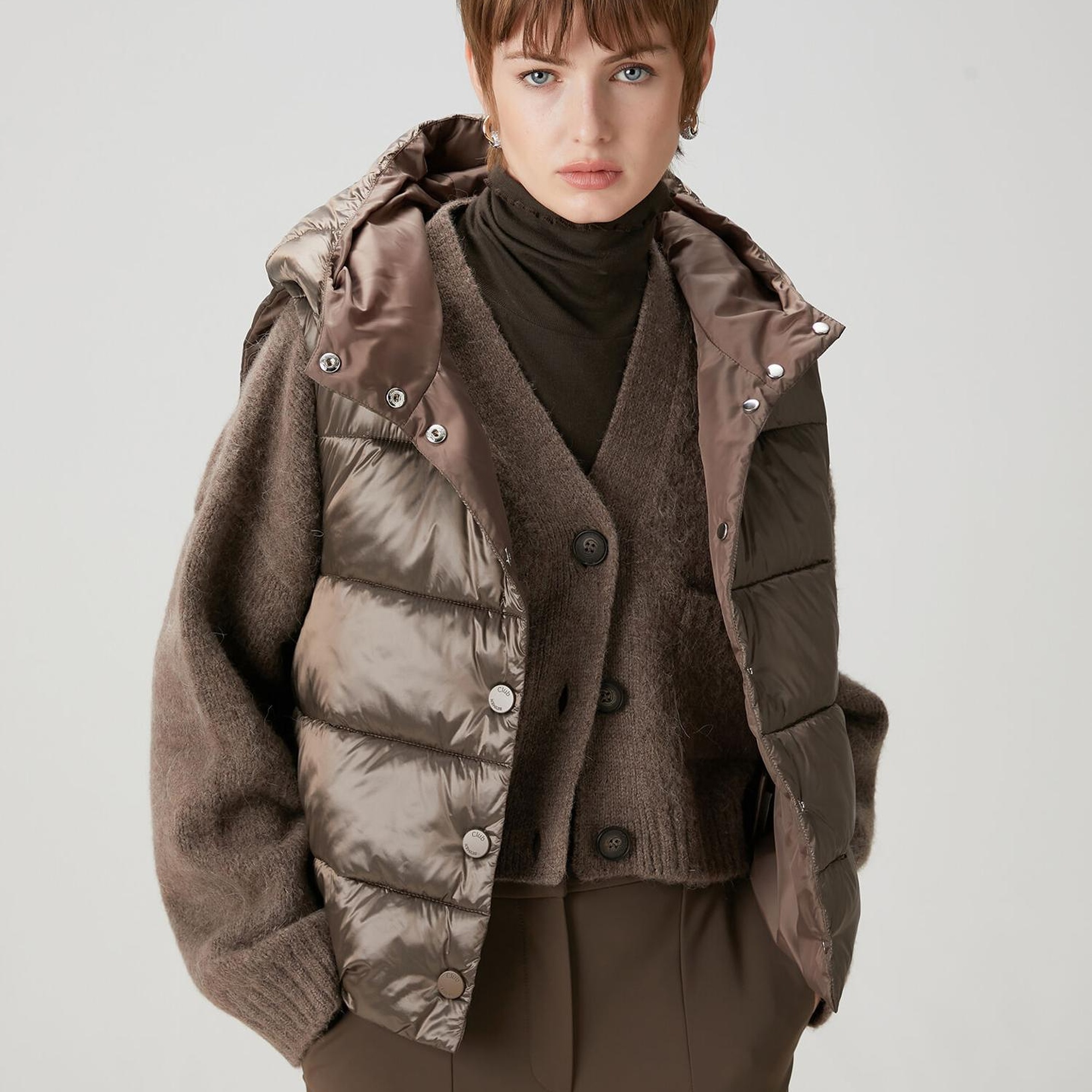 Beymen Club Kadın Vizon Kapüşonlu Puff Yelek