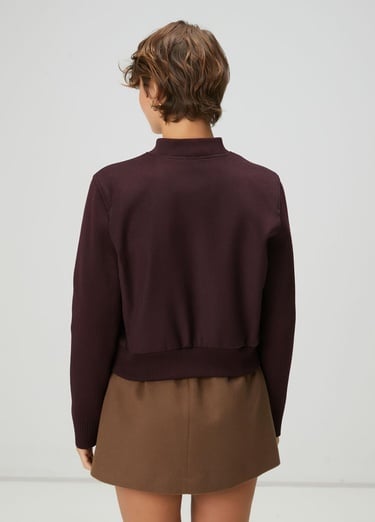  Beymen Club Kadın Bordo Yün Kaşe Bomber Ceket
